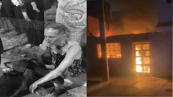 Adulto mayor arriesga su vida para rescatar a sus mascotas de feroz incendio que destruyó su casa en San Martín de Porres