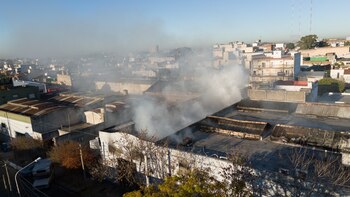 Incendio en San Justo - drone