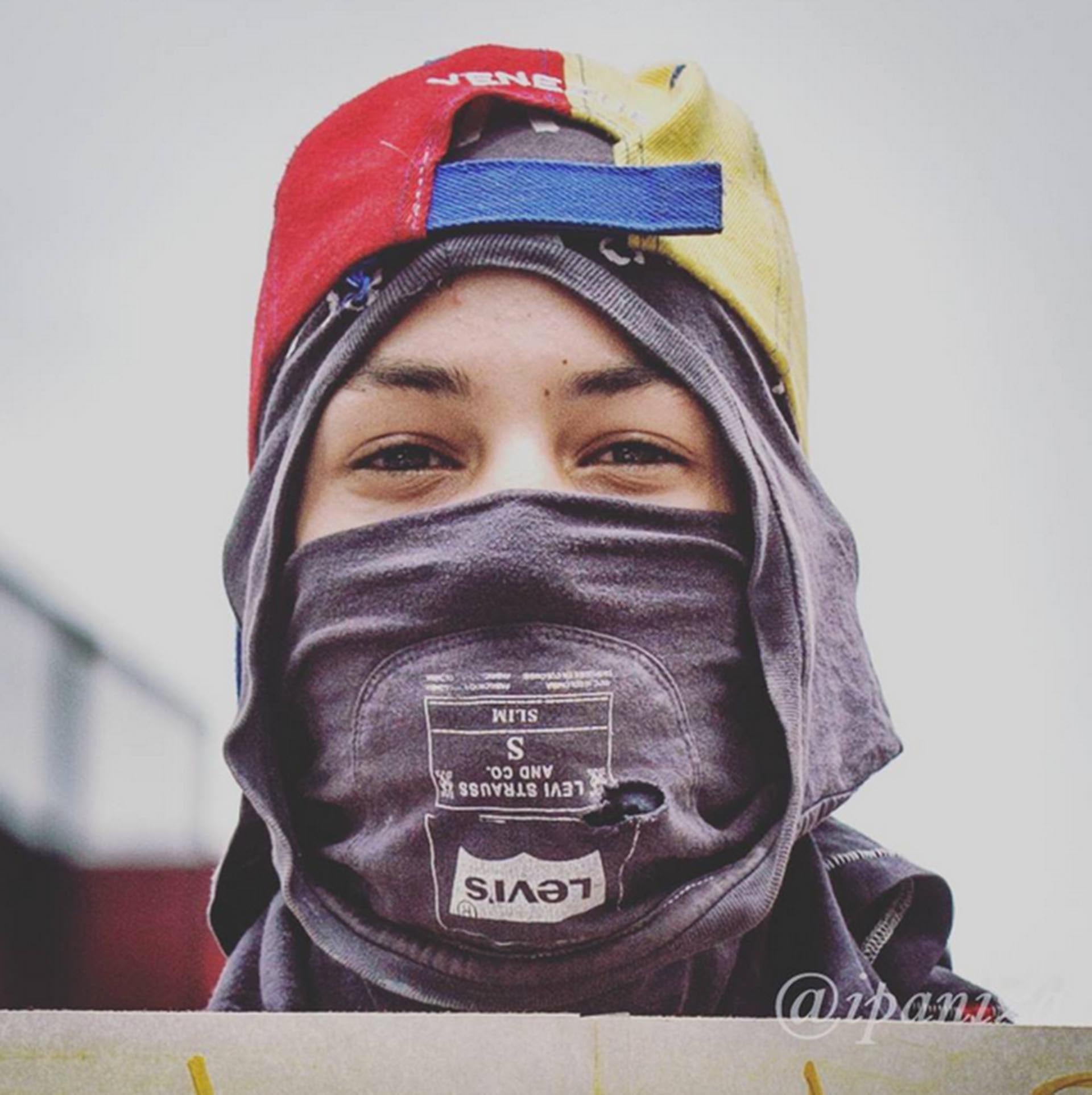 Imagen de archivo de Neomar Lander durante las protestas de 2017