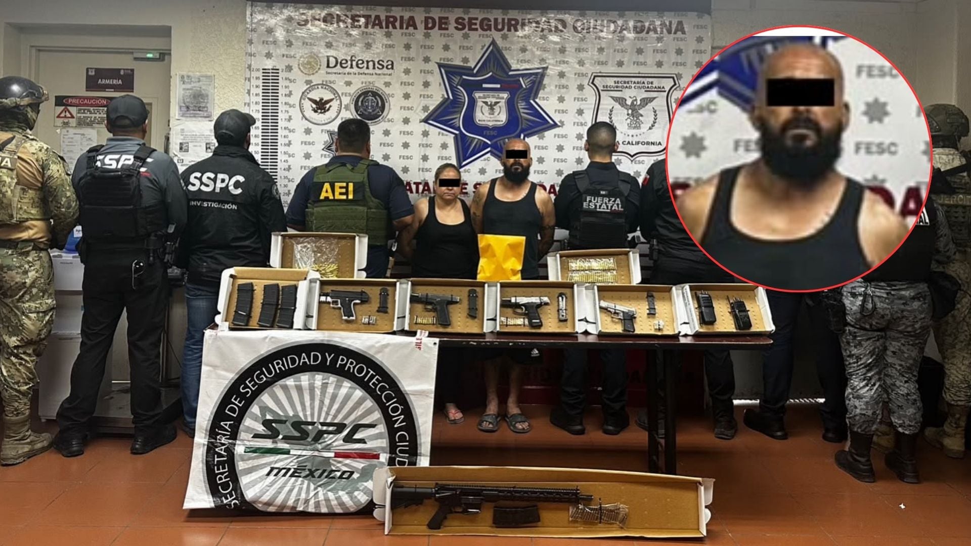 Cae en Mexicali “Sargento Phoenix” con armas y dosis de metanfetamina