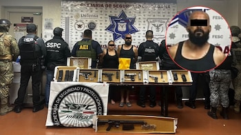 Detienen al “Sargento Phoenix” en Mexicali con un fusil, cuatro armas cortas y 560 dosis de metanfetamina