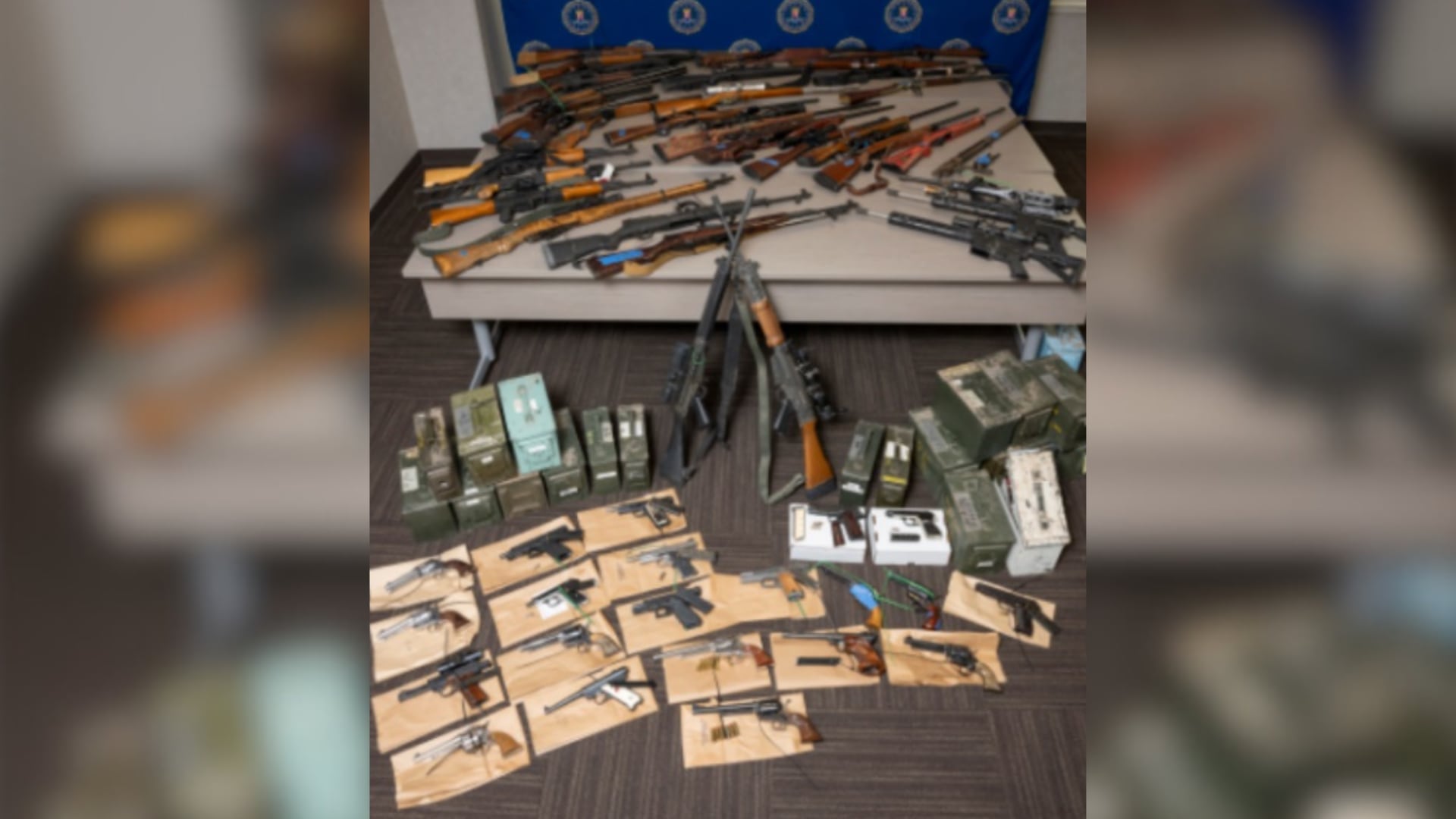 La captura de Stephen Craig Campbell en Weed, Nuevo México, terminó con la incautación de 57 armas de fuego, munición de alta capacidad y documentación falsa (Social Security Administration).