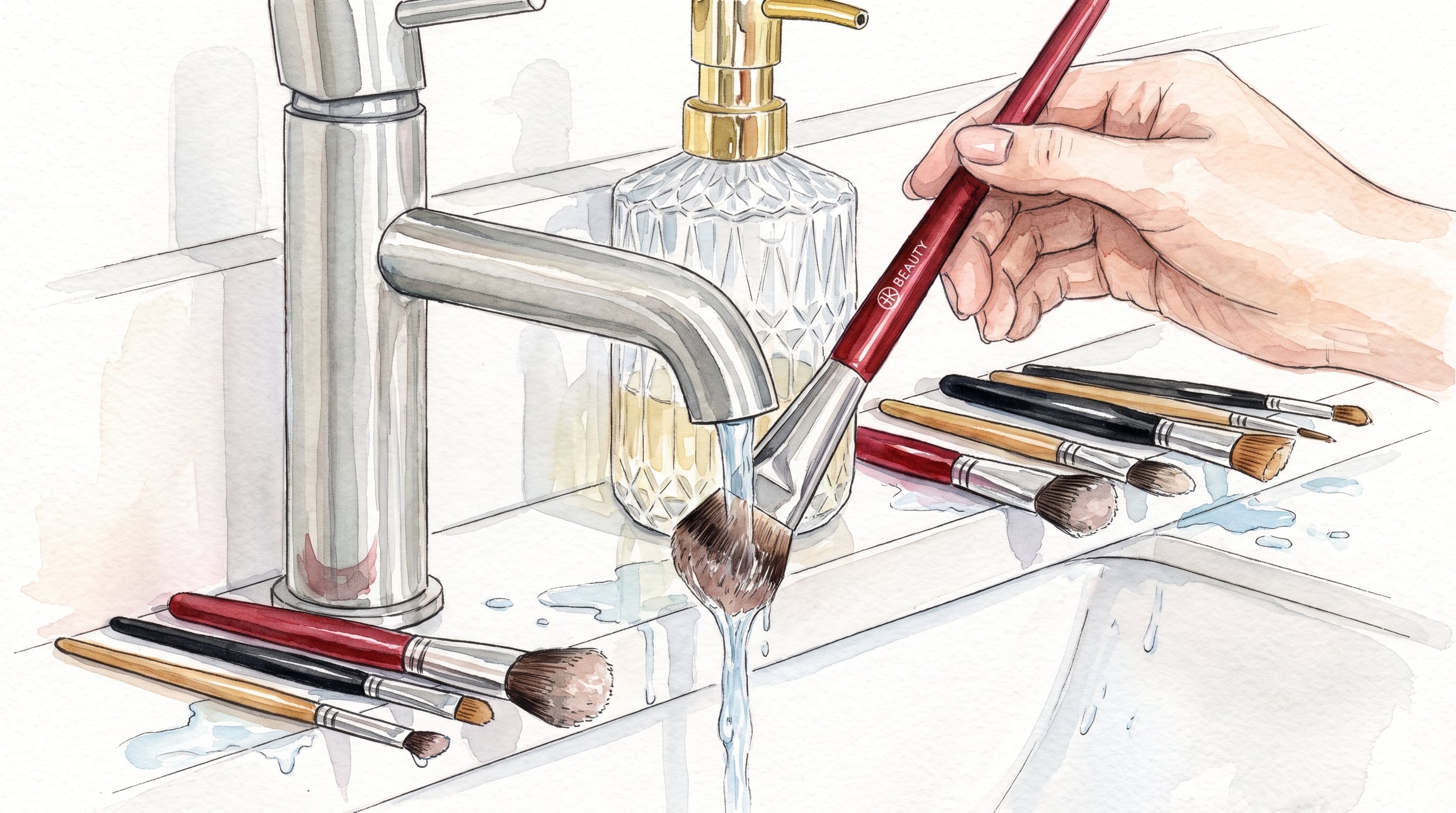 Las brochas de maquillaje sucias acumulan residuos, grasa y bacterias con el uso diario. (Imagen Ilustrativa Infobae)