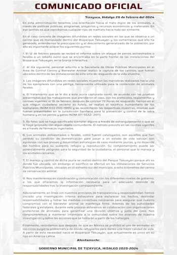 El municipio emitió un segundo