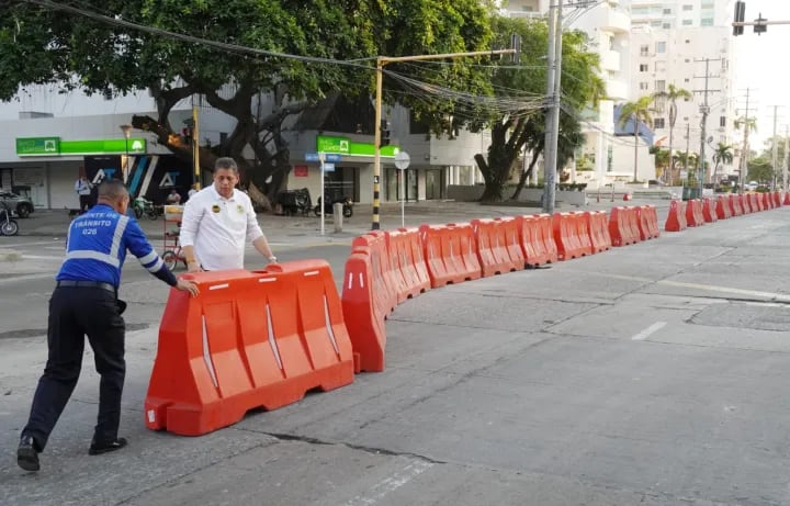 La Alcaldía de Cartagena habilitó un contraflujo en la carrera 3 con calle 10 de Bocagrande, con conexión hacia la avenida San Martín y salida al Centro Histórico - crédito Alcaldía de Cartagena
