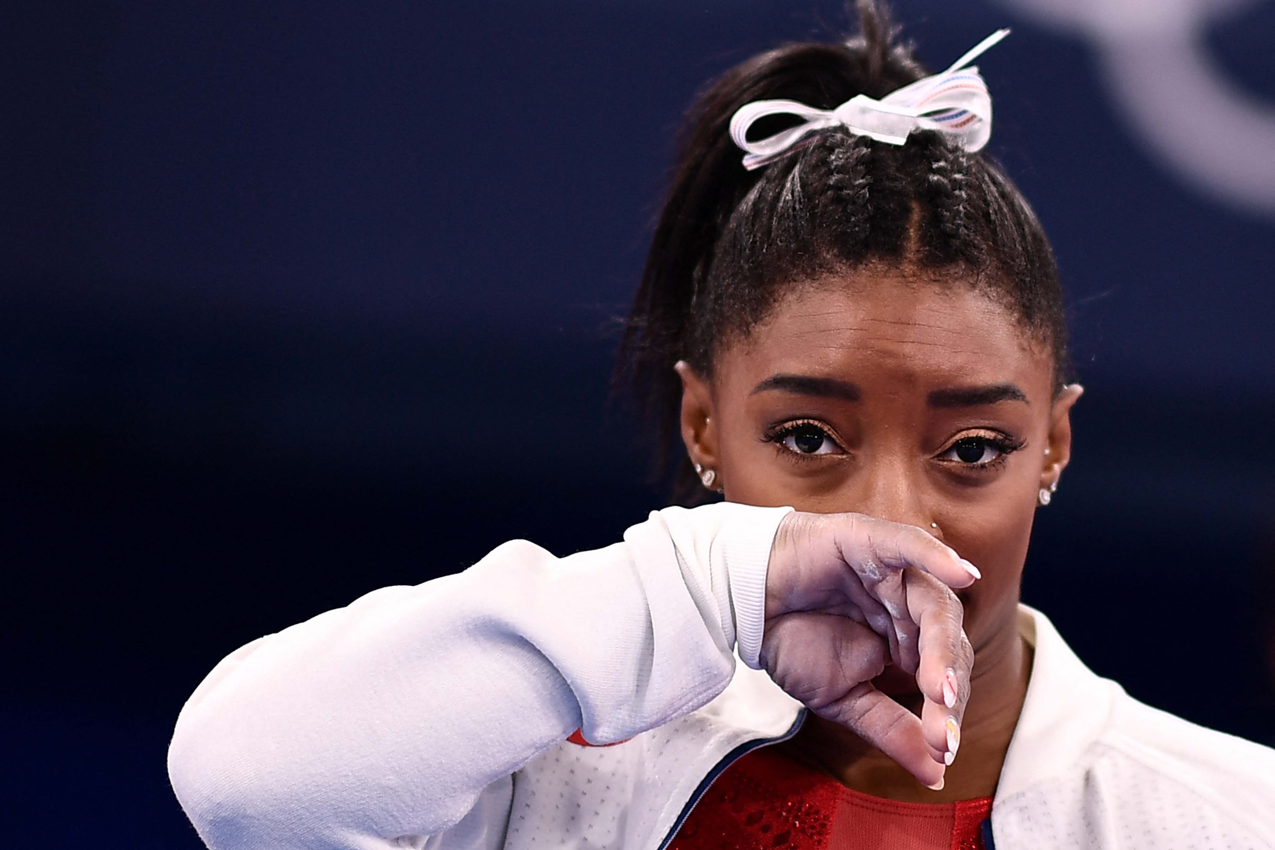 Simone Biles sorprendió al mundo del deporte durante su presencia en los Juegos Olímpicos de Tokio 2020 (AFP)
