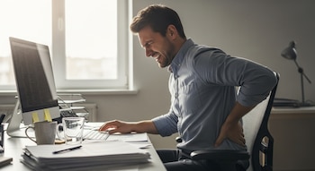 Un hombre sufre de dolor