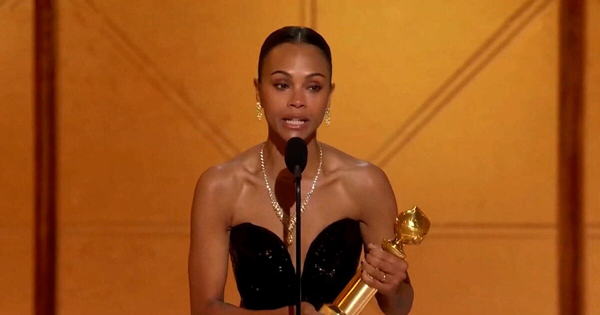 Zoe Saldaña se corona como Mejor Actriz de Reparto en los Golden Globes 2025 por su papel en 'Emilia Pérez'