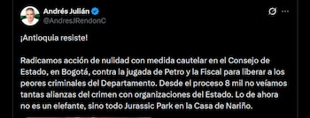 Andrés Julián Rendón - crédito @AndresJRendonC/X
