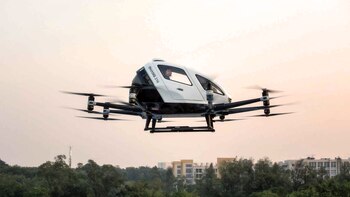 Un dron con pasajeros. Se