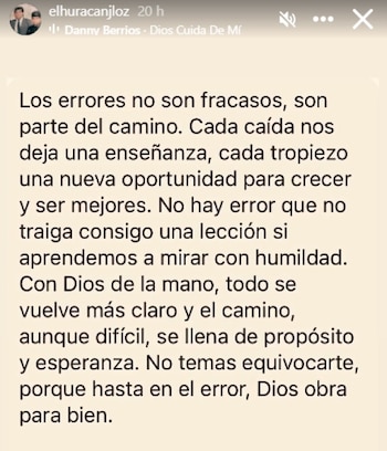 En un mensaje en redes,