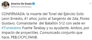 Américo De Grazia confirmó las