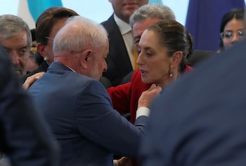Lula da Silva y Claudia Sheinbaum durante una cumbre de la CELAC, (Tegucigalpa, Honduras)