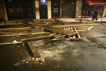 Marcha Congreso - Ley de Tierras - 6 de agosto - Incidentes - Destrozos