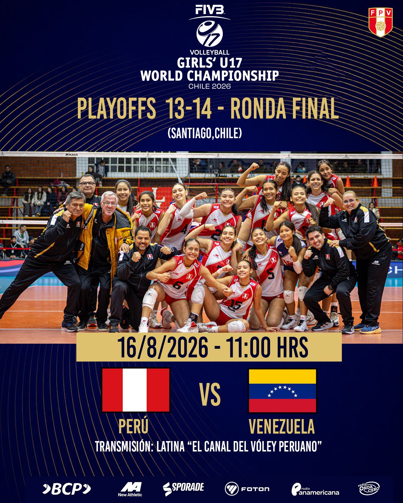 Perú va por el puesto 13 ante Venezuela