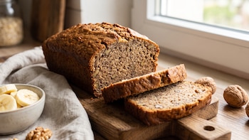 Receta de pan de plátano sin azúcar, rápida y fácil