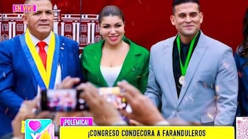 Christian Domínguez es condecorado en el Congreso junto a Cachay y Paul Michael: recibió diploma por su aporte a la cultura y entretenimiento