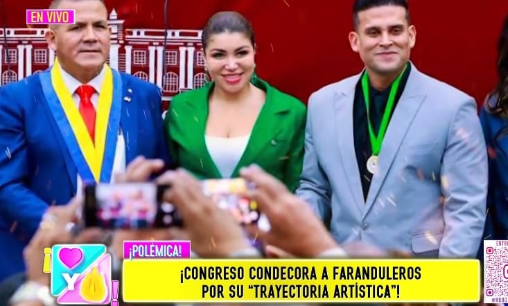 Christian Domínguez es condecorado en el Congreso junto a Cachay y Paul Michael: recibió diploma por su aporte a la cultura y entretenimiento