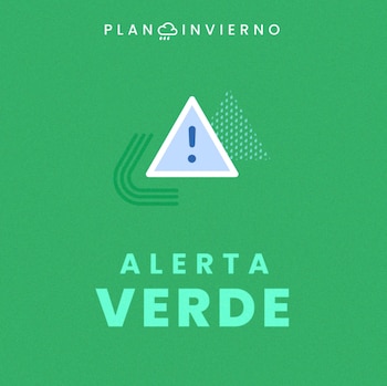 Imagen oficial del Plan Invierno de Protección Civil que anuncia la activación de la alerta verde en El Salvador por lluvias (Cortesía MARN).