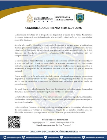 Seguridad negó que se haya registrado lanzamiento de piedras contra los pasajeros. (FOTO: Secretaría de Seguridad)