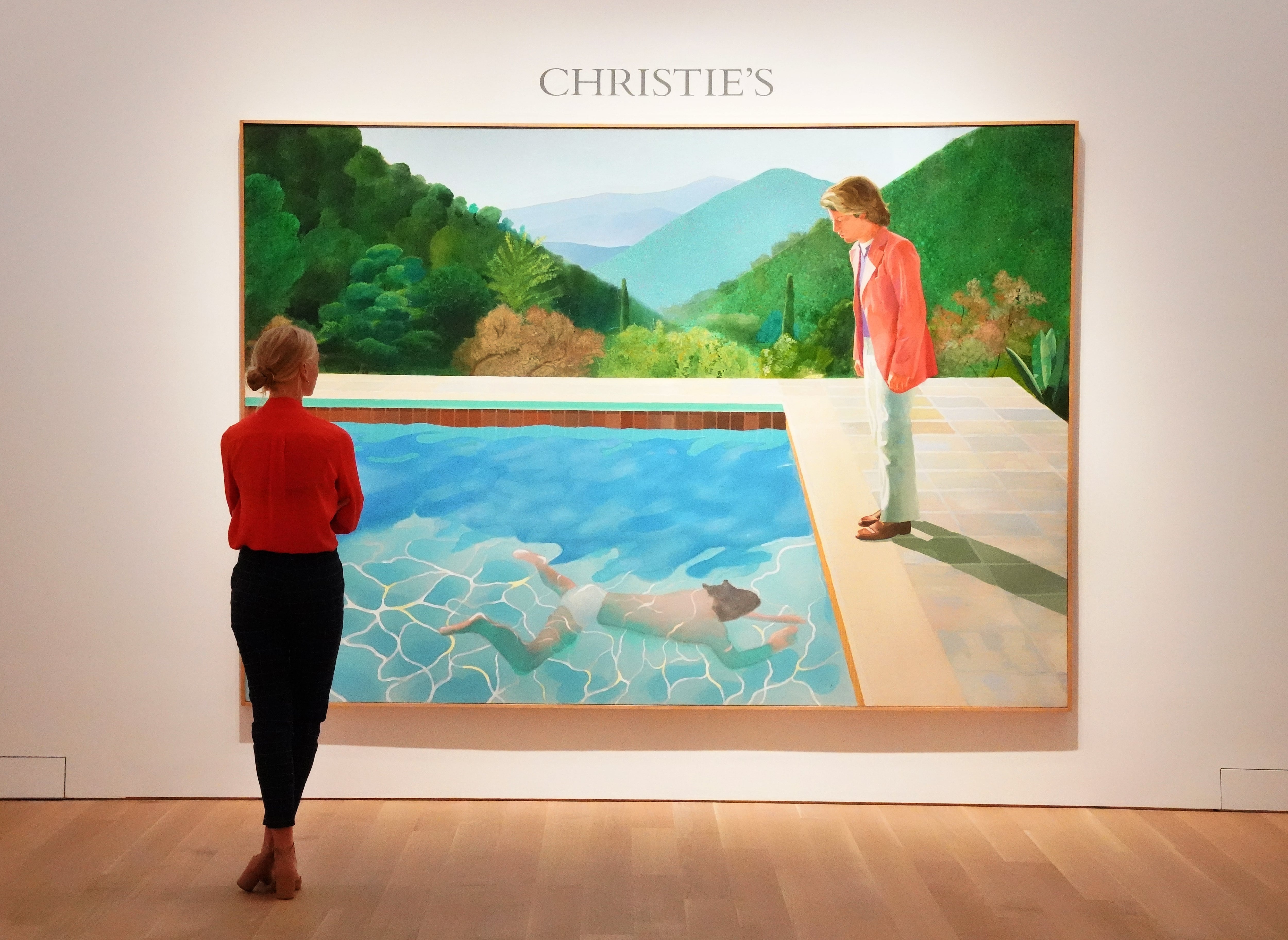 La venta de 'Portrait of an Artist (Pool with Two Figures)' en 2018 convirtió a David Hockney en el artista vivo más cotizado de ese momento (Foto: Timothy A. Clark / AFP)