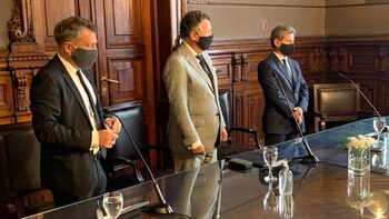 Los tres integrantes de la