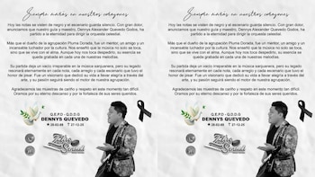 Dennys Quevedo despidió a Dennys