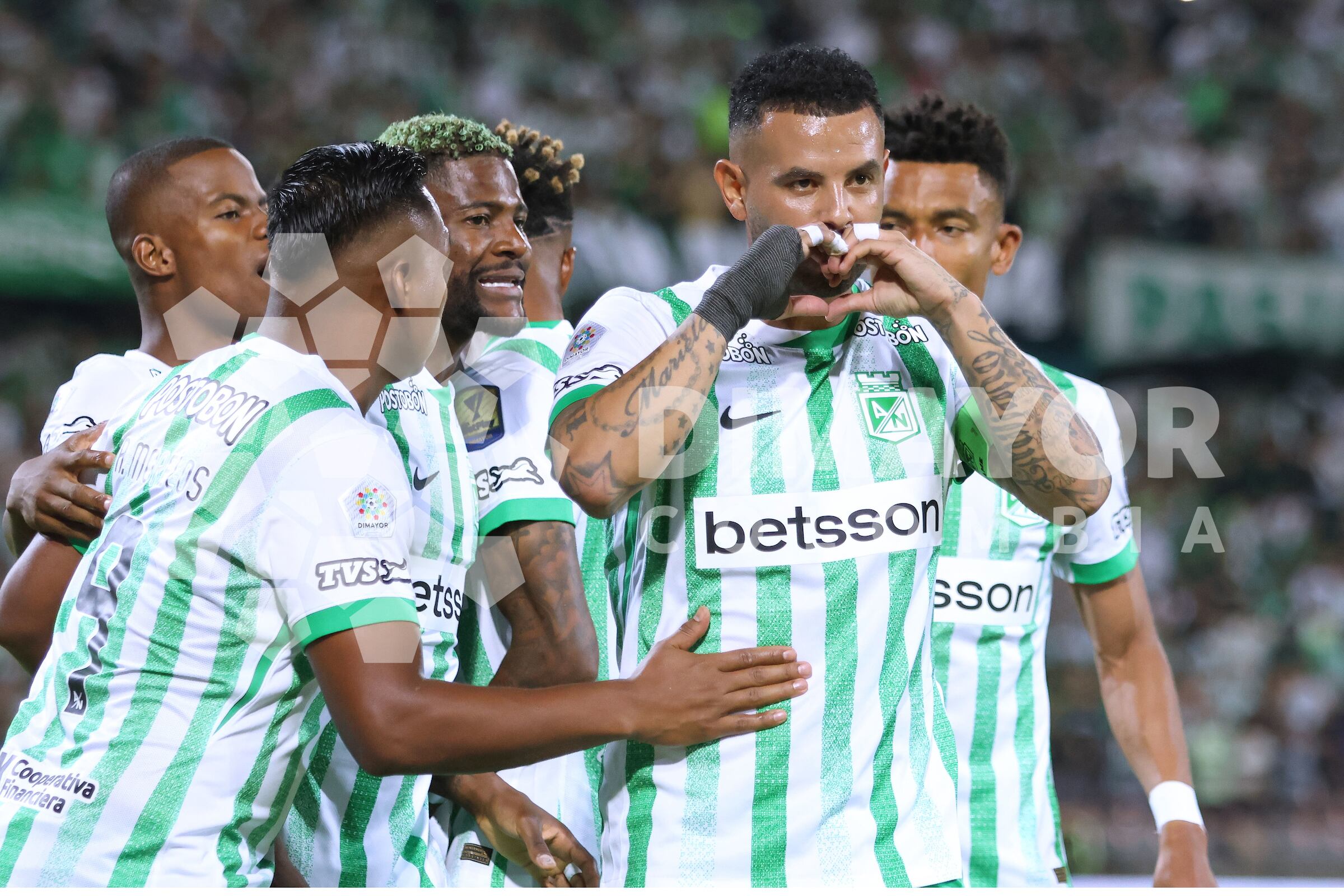 Edwin Cardona llegó a seis goles en lo que va de la Liga BetPlay con Atlético Nacional - crédito Dimayor