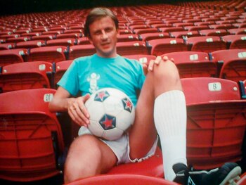 En las tribunas del estadio