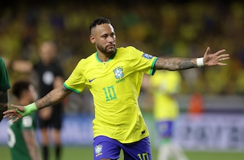 Neymar le anotó dos goles a Bolivia en la primera fecha de las Eliminatorias 2026 y llega motivado al duelo con Perú. - créditos: REUTERS