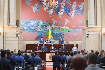 La plenaria rechazó previamente la iniciativa del Pacto Histórico que buscaba impedir que la ceremonia de transmisión de mando se efectuara fuera del Congreso de la República - crédito Cámara de Representantes