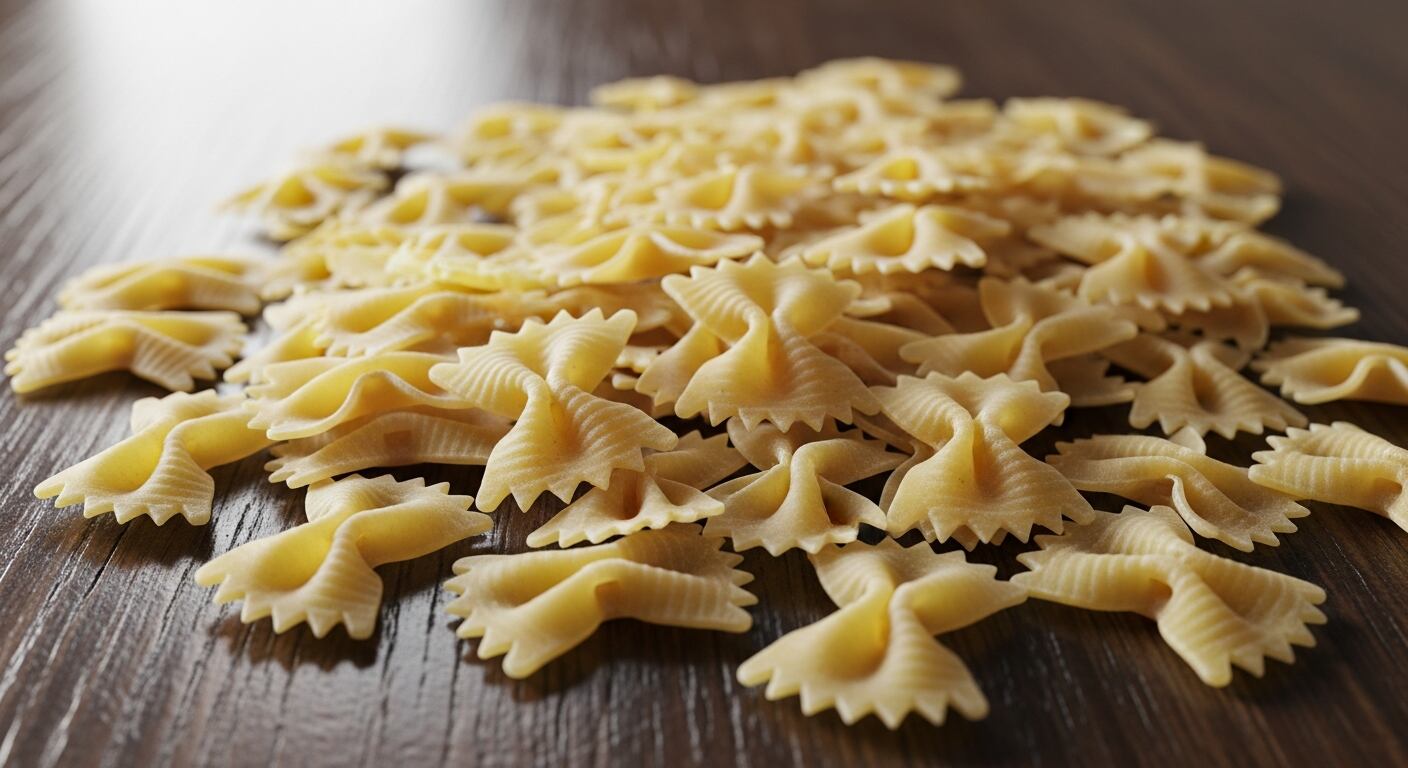 Receta de farfalle o moñitos caseros, rápida y fácil