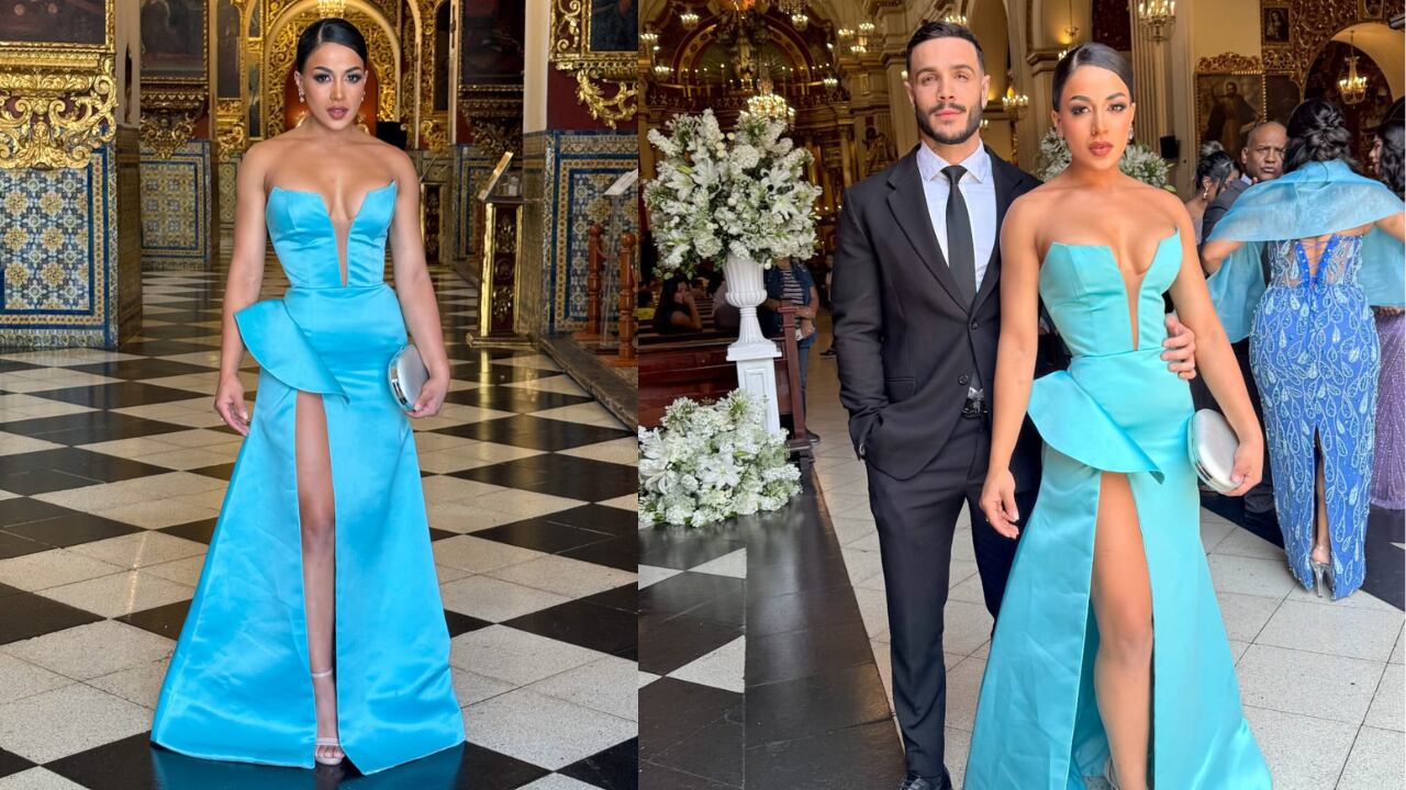 Onelia Molina y Mario Irivarren en la boda de Alejandra Baigorria y Said Palao.