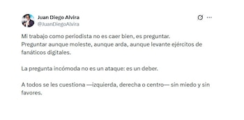 El periodista reafirmó su compromiso