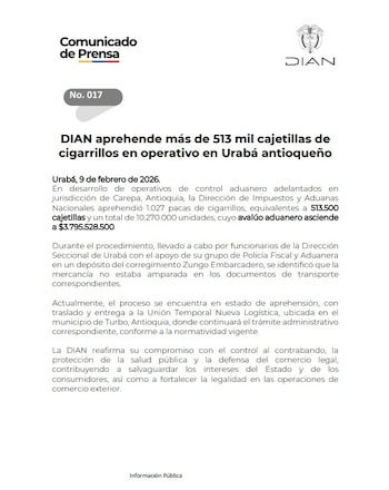 El decomiso de la mercancía