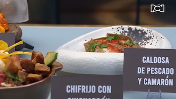 Chifrijo, arroz guacho, vigorón de pulpo, caldosa y chips de pejibaye estuvieron entre las preparaciones que formaron parte del episodio dedicado a Costa Rica. Crédito: ICT