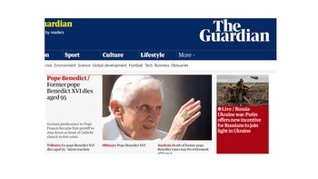 Portada diarios muerte Benedicto