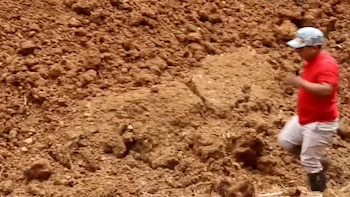 La fuerte lluvia en la