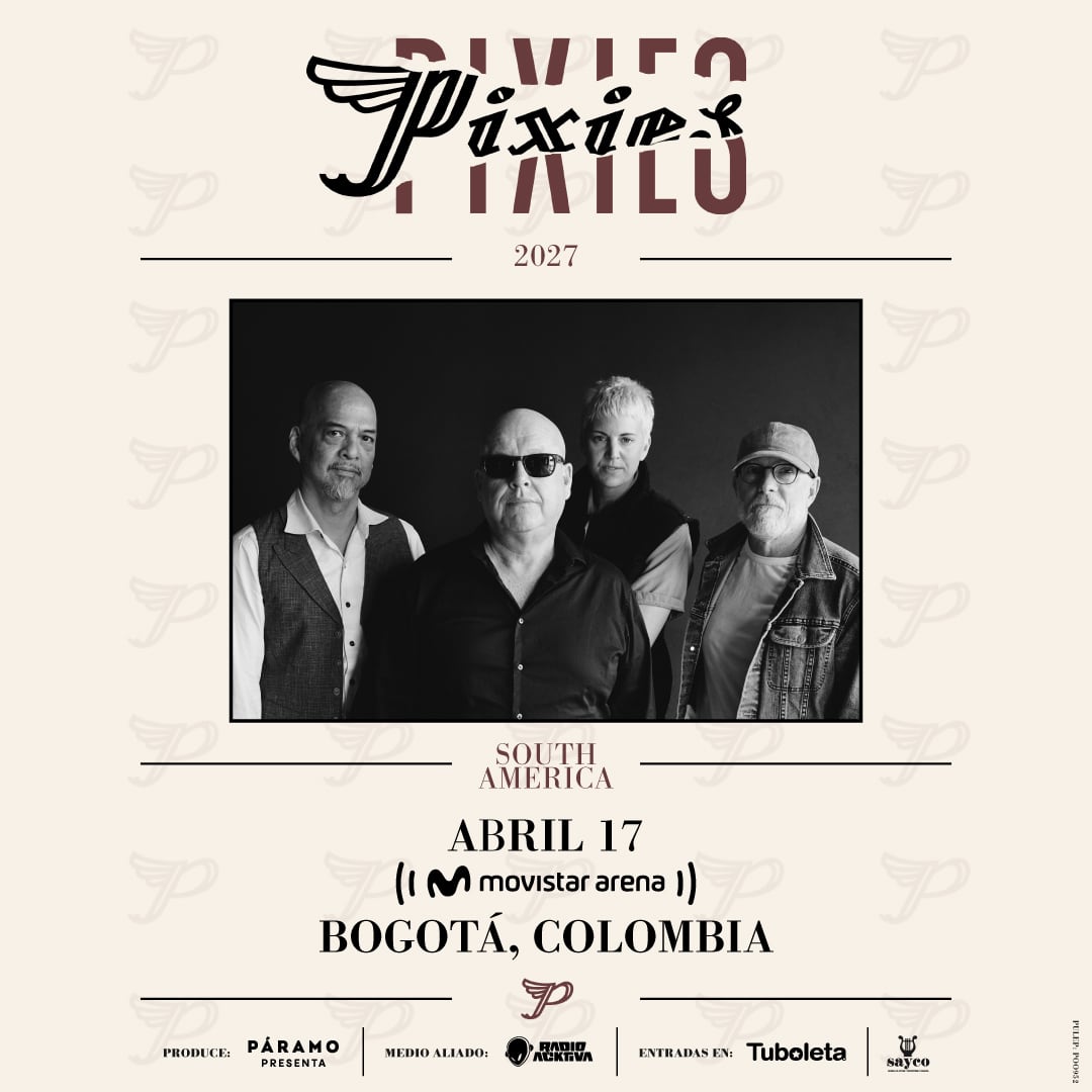 Pixies se presentará por primera vez en el Movistar Arena de Bogotá, el 17 de abril de 2027 - crédito cortesía Páramo Presenta
