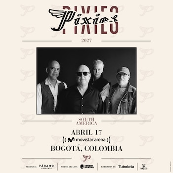 Pixies se presentará por primera vez en el Movistar Arena de Bogotá, el 17 de abril de 2027 - crédito cortesía Páramo Presenta