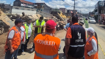 La PDH informó que algunas familias abandonaron sus viviendas por precaución y otras permanecieron por falta de opciones de reubicación. (Cortesía: Procurador de los Derechos Humanos)
