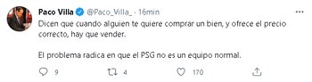 Paco Villa opinó sobre el