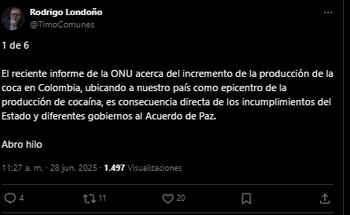 En la publicación, Londoño se