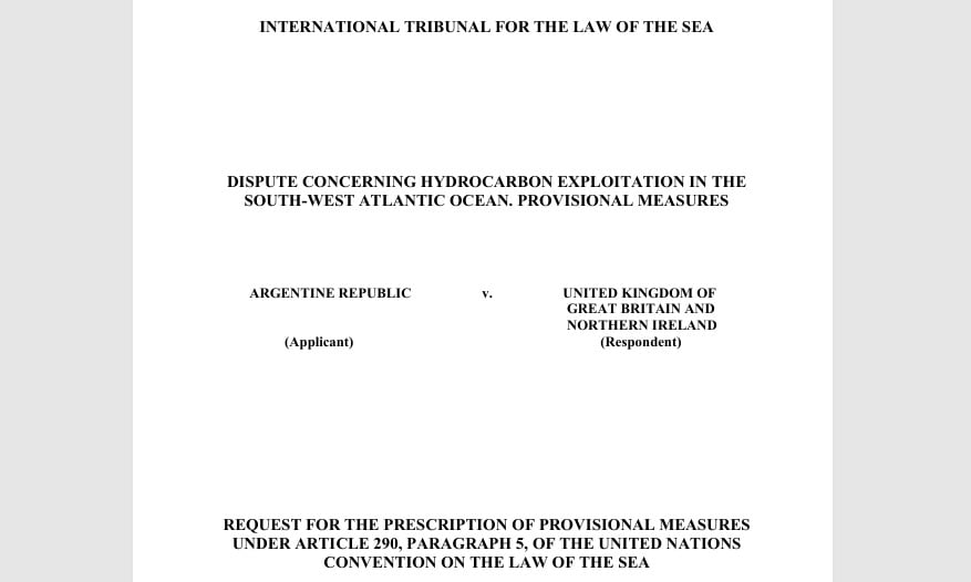 La presentación oficial argentina ante el Tribunal del Mar (La presentación oficial ante el Tribunal del Mar)