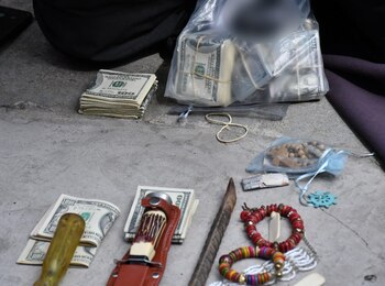 Parte del botín robado y