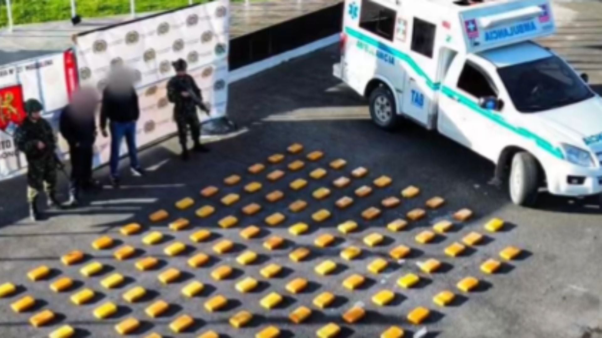 Militares frustran intento de narcotráfico con ambulancia como fachada en el sur del país - crédito Captura de pantalla - @mindefensa/X
