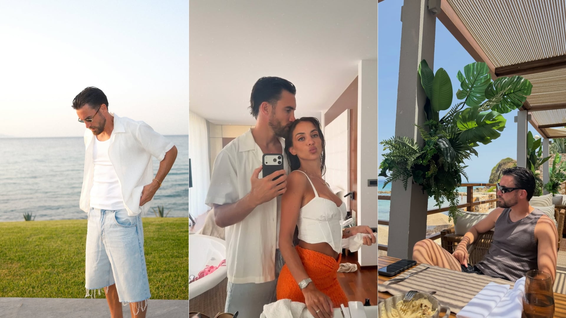 Las románticas vacaciones de Nicolás Tagliafico y Caro Calvani en Grecia tras el Mundial