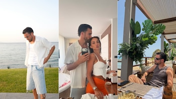Las románticas vacaciones de Nicolás Tagliafico y Caro Calvani en Grecia tras el Mundial