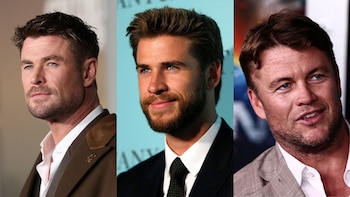 Chris (izquierda), Liam (centro) y