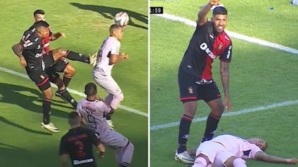 Jesús Barco quedó inconsciente por brutal patada en la espalda de Paolo Reyna en Melgar vs Sport Boys 